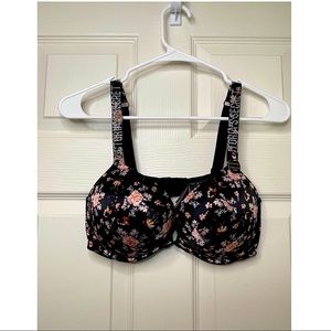 NWT Victoria’s Secret Bombshell Satin Silk Floral Shine Strap Push-Up Bra 36C